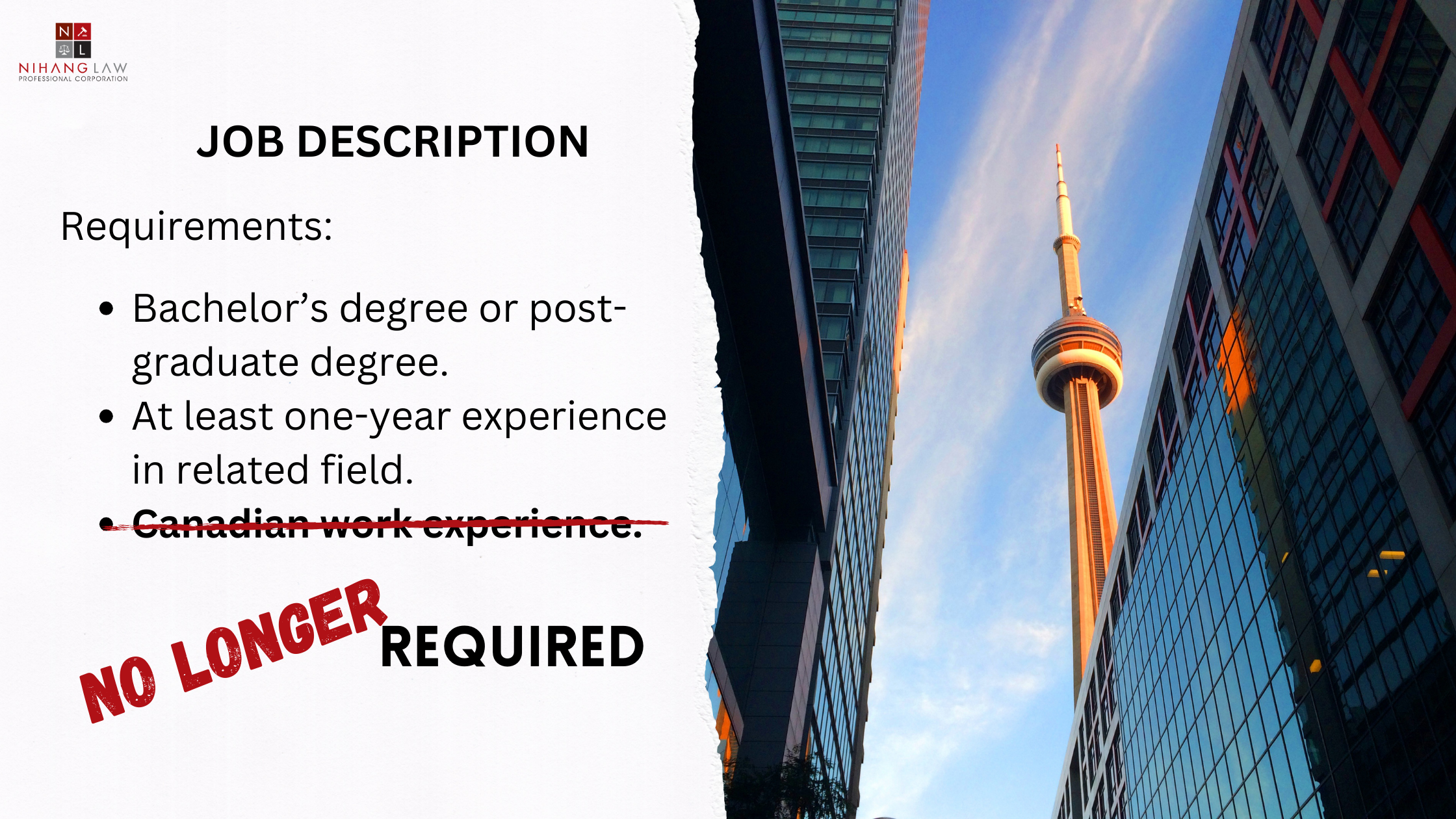Breaking New Ground in Ontario: Legislation to Eliminate the Canadian Work Experience Requirement for Job Seekers Breaking New Ground in Ontario: Legislation to Eliminate the Canadian Work Experience Requirement for Job Seekers
